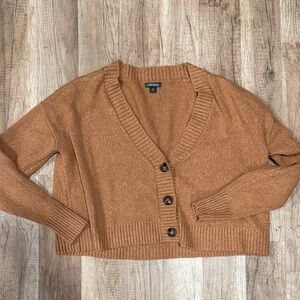 NWOT Wild fable Tan Button-Up Women's cropped Cardigan XXS